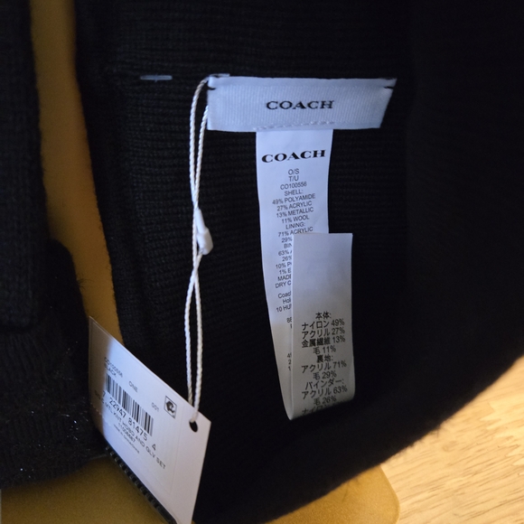 Coach Signature Knit Headband & Gloves Boxed Set - Black - Picture 3 of 3